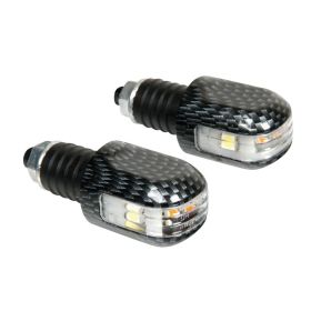 Pair of Lampa Handlebar Counterweights with 12V Carbon Led