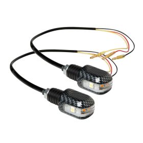 Pair of Lampa Handlebar Counterweights with 12V Carbon Led
