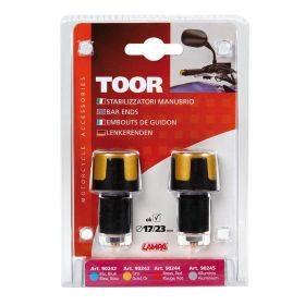 Pair of Lampa Toor Gold Handlebar Bar Ends for Motorcycle Handlebars