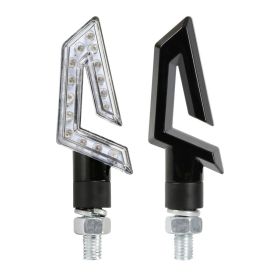 Lampa Kap Motorrad-LED-Blinker 12V zugelassen weißes Glas orangenes Licht