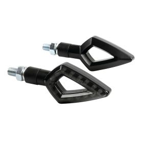 Lampa Kier Motorrad-Blinker 12V LED Weißes Glas Orange Licht