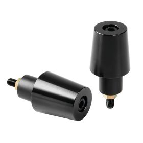 Pair of Lampa SU-4 Black Handlebar Counterweights with Holes D.13mm - 17mm