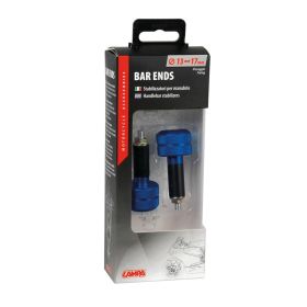 Pair of Lampa SU-3 Blue handlebar end weights for motorcycles