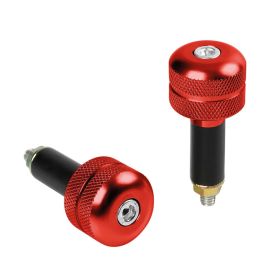 Pair of Lampa SU-3 Red Handlebar Counterweights for Motorcycles