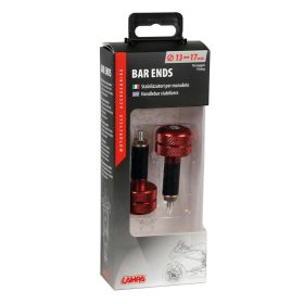 Pair of Lampa SU-3 Red Handlebar Counterweights for Motorcycles