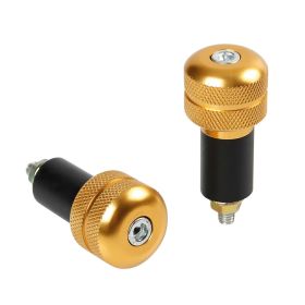 Pair of Lampa SU-4 Gold Handlebar Counterweights for Motorcycle Handlebars