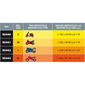 Coverlux Lampa M Motorradabdeckung schützt vor äußeren Elementen