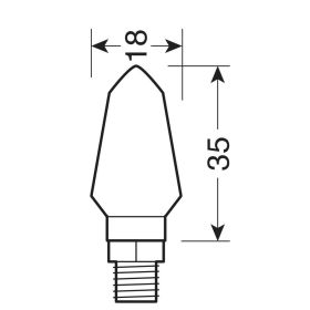 Lampa Motorrad Micro LED Blinker 12V Weißes Glas Oranges Licht