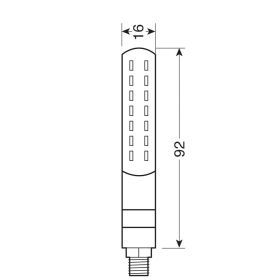 Vorderblinker Lampa Line SQ mit 12V LED-Positionslicht