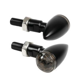 Lampa Drop LED Schwarze Motorradblinker mit Schnellverbindungskabeln