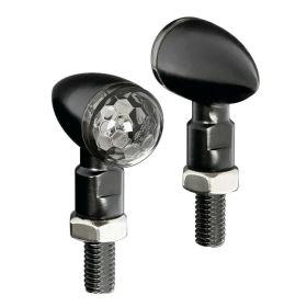 Lampa Drop LED Schwarze Motorradblinker mit Schnellverbindungskabeln