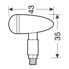 Lampa Motorrad-LED-Blinker in Chrom mit Schnellverbindern