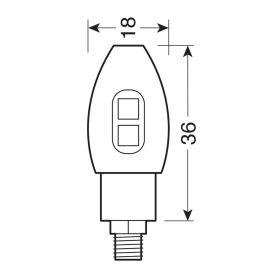Lampa Motorrad LED Volt Anzeigen Schwarz zugelassen orangenes Licht