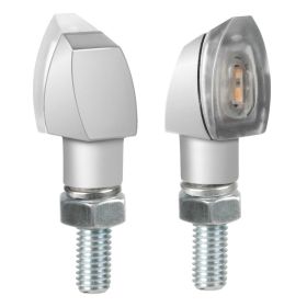 Lampa Motorrad-LED-Blinker Volt Silber zugelassen orange Licht