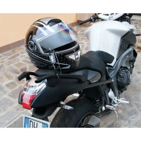 Moschettone lucchetto casco moto con combinazione multiuso Ø38 alluminio  nero