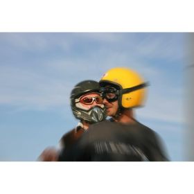 Lampa Retro Motorradmaske im individuellen Stil mit Aluminiumrahmen