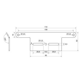Supporto Lampa per catarifrangente targa Type 1