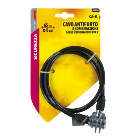 3 DIGITS COMBINATION CABLE LOCK Ø 8 MM - 65 CM LAMPA