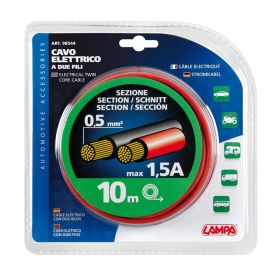 Câble électrique à deux fils Lampa 0,5mm² x 10m