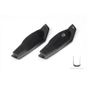 PAIR OF FORK LEG GUARDS SHINED CARBON DUCATI 1100 HYPERMOTARD EVO SP '10/'12