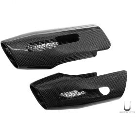 PAIR OF SILENCER COVERS SHINED CARBON FIBER DUCATI 1200 MULTISTRADA S '10/'13
