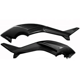PAIR OF CENTRAL TUNNEL FAIRINGS SHINED CARBON FIBER YAMAHA 530 XP T-MAX '12/'14