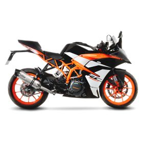 Silencieux d'échappement LeoVince LV One Evo en acier inoxydable homologué pour KTM RC 390