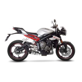 Marmitta slip-on LeoVince LV One Evo acciaio inox per Triumph