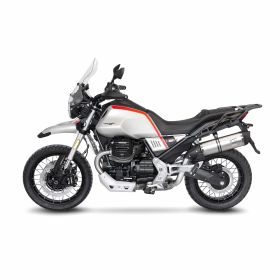 Marmitta slip-on LeoVince LV One Evo acciaio inox omologata per MOTO GUZZI V85 TT