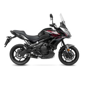 LeoVince LV One Evo komplette schwarze Auspuffanlage genehmigt für KAWASAKI VERSYS 650