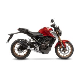 LeoVince LV One Evo complete exhaust in black approved for HONDA CB 125R