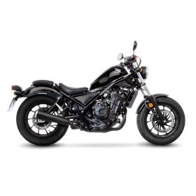 Marmitta slip-on LeoVince Classic Racer nero per HONDA CMX 500 REBEL