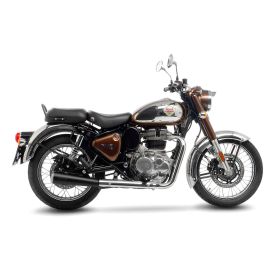 LeoVince Classic Racer Black Slip-On Auspuff genehmigt für ROYAL ENFIELD CLASSIC 350