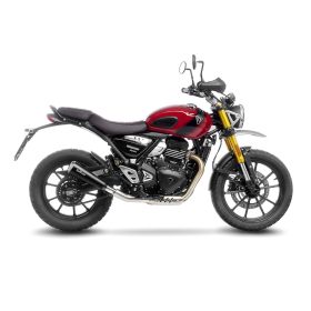 Marmitta slip-on LeoVince GP One acciaio inox omologata per TRIUMPH SCRAMBLER 400 X
