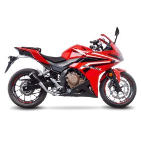 LeoVince LV-10 Schwarzer Slip-On Auspuff für HONDA CBR 500 R