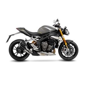 Marmitta slip-on LeoVince LV-10 nero omologata per TRIUMPH SPEED TRIPLE 1200 RR/RS
