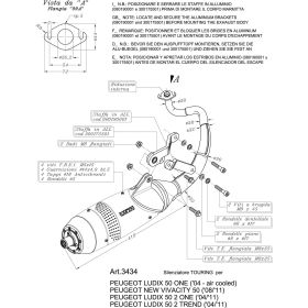 LeoVince Touring Komplettauspuff genehmigt für PEUGEOT KISBEE