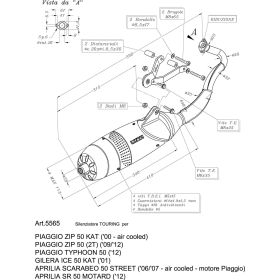 Marmitta completa LeoVince Touring omologata per PIAGGIO ZIP 50 2 tempi
