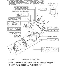 Kompletter Auspuff LeoVince Touring genehmigt für APRILIA SR 50 R FACTORY
