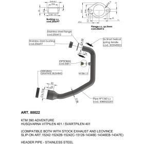 Kit de collecteur d'échappement LeoVince 80022