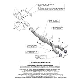 LeoVince 8082 Katalysator Eliminator Anschluss