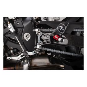 Pedane regolabili con poggiapiede snodato Lightech per BMW M1000rr e S1000rr