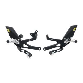 Pedane regolabili con poggia piedi fissi Lightech per Ducati multistradav4s