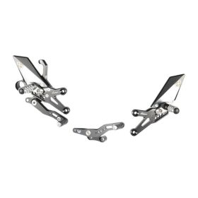 Pedane regolabili con poggia piedi fissi Lightech compatibile con Honda cbr1000rr