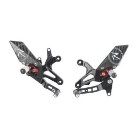 Pedane regolabili r version , cambio diritto Lightech compatibile con Kawasaki zx636