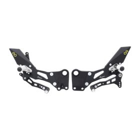 Pedane regolabili con poggiapiedi snodati Lightech per KTM Rc125 e Rc200