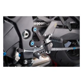 Pedane regolabili con poggia piedi fissi Lightech compatibile con Suzuki gsx-s1000