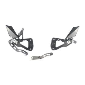 Pedane regolabili con poggia piedi fissi Lightech per Suzuki gsx-r1000