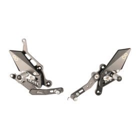 Pedane regolabili con poggia piedi fissi Lightech compatibile con Yamaha mt-07