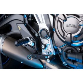 Pedane regolabili con poggia piedi fissi Lightech compatibile con Yamaha mt-07